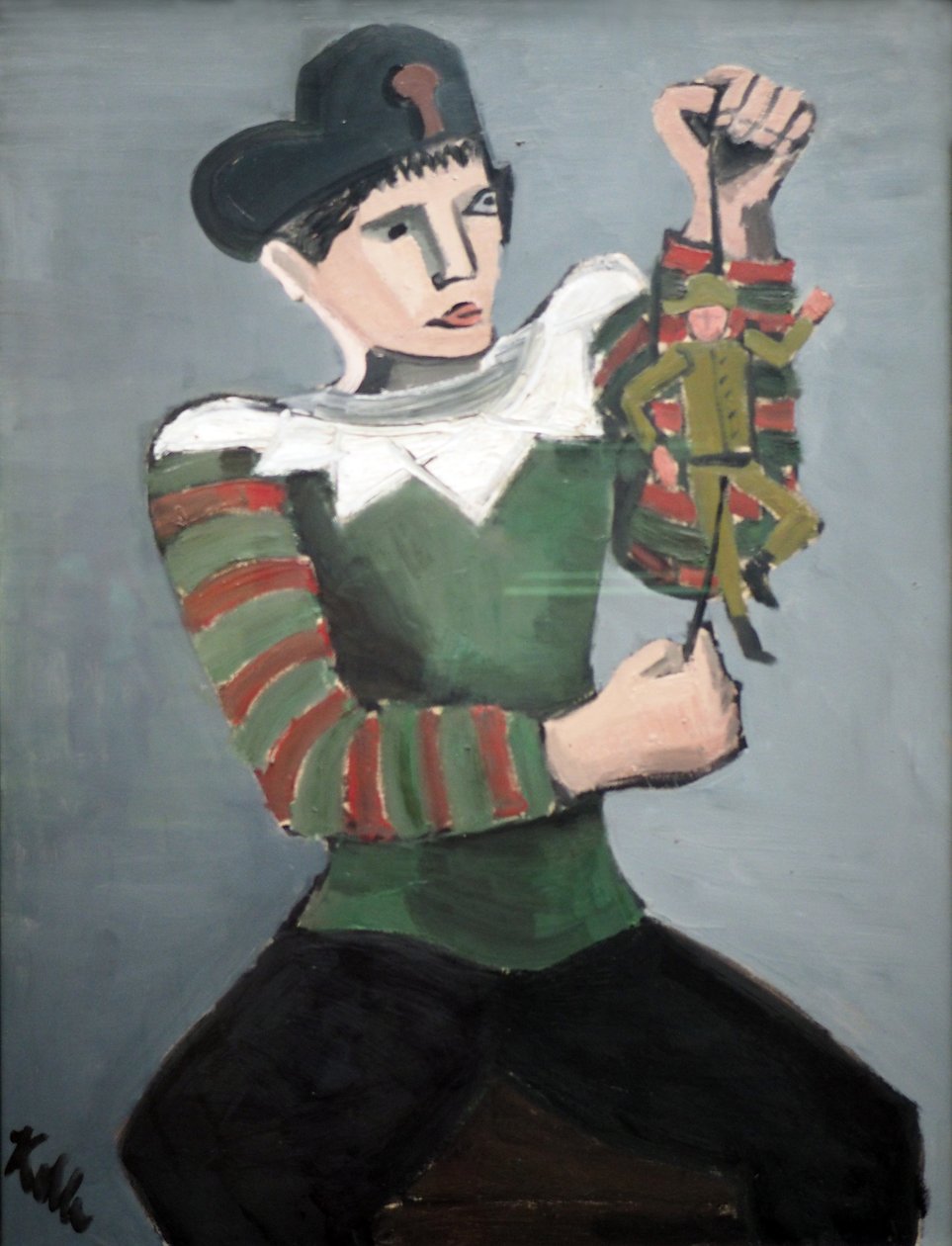 Boy with Jumping Jack av Helmut Kolle