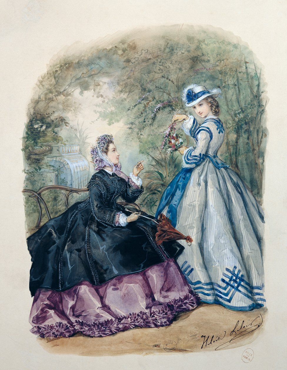 Eftermiddagskläder för kvinnor, 1863 av Heloise Leloir
