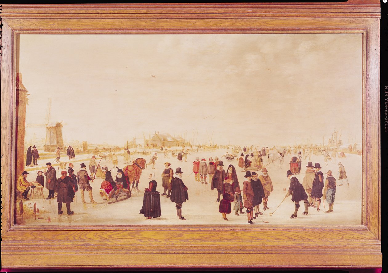 Underhållning på isen av Hendrick Avercamp