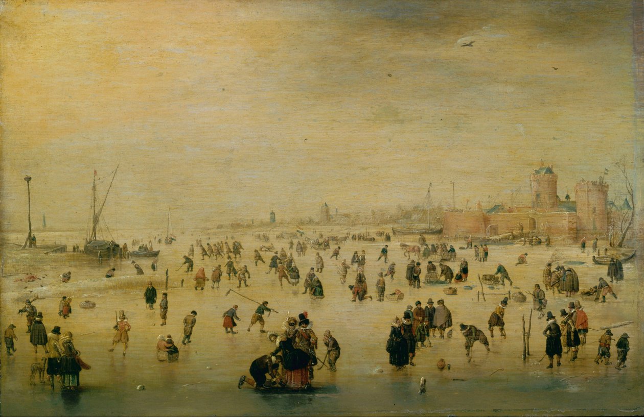 Skridsko scen av Hendrick Avercamp