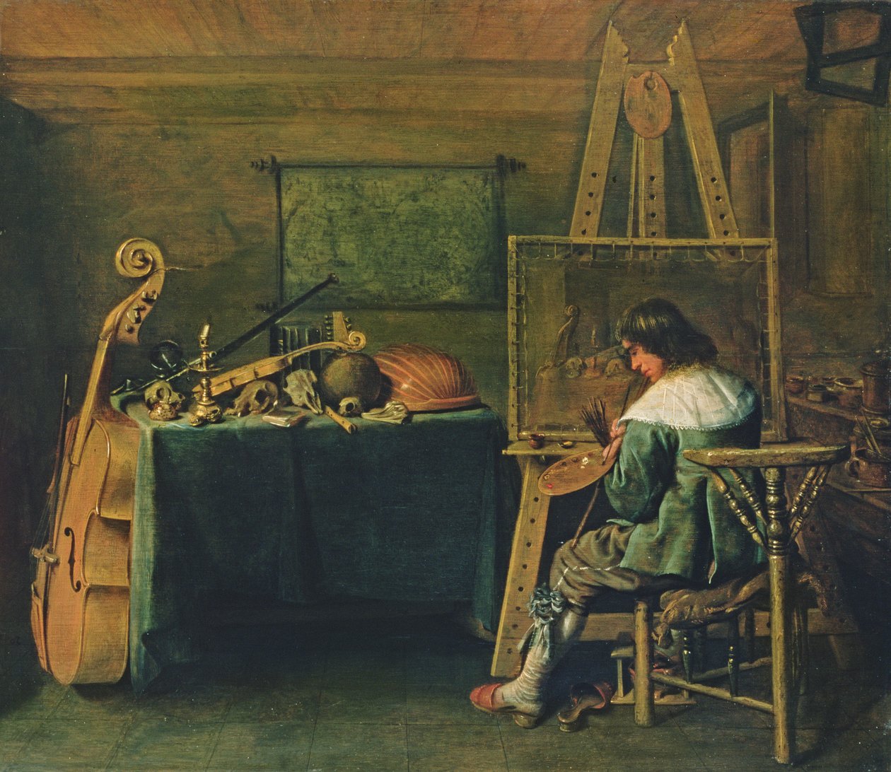 The Artist in his Studio, c.1640 (panel) av Hendrick Gerritsz Pot