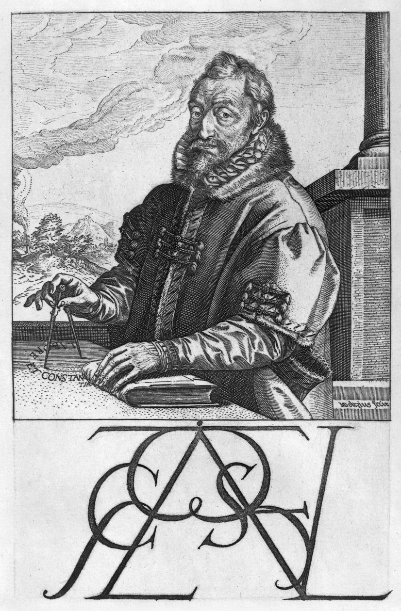 Christophe Plantin (ca 1520-89) av Hendrik Goltzius