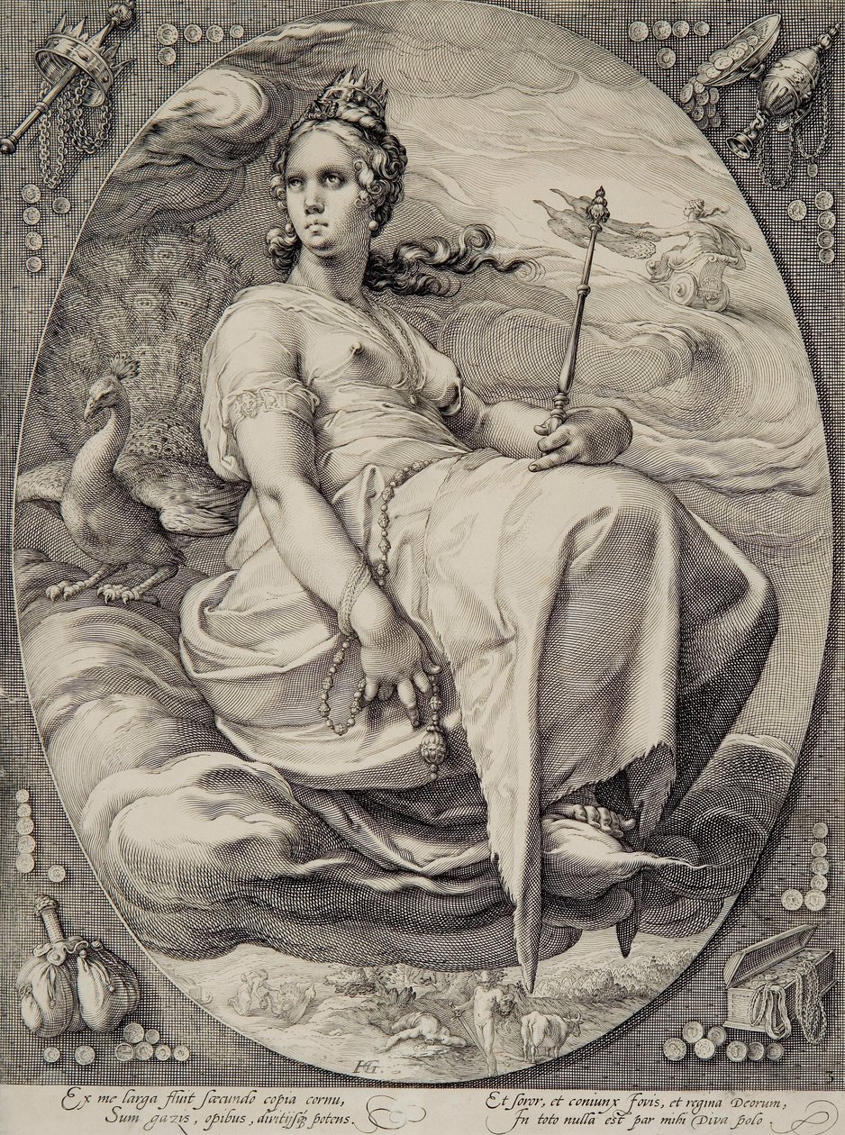 Juno (från de fyra gudarna) av Hendrik Goltzius