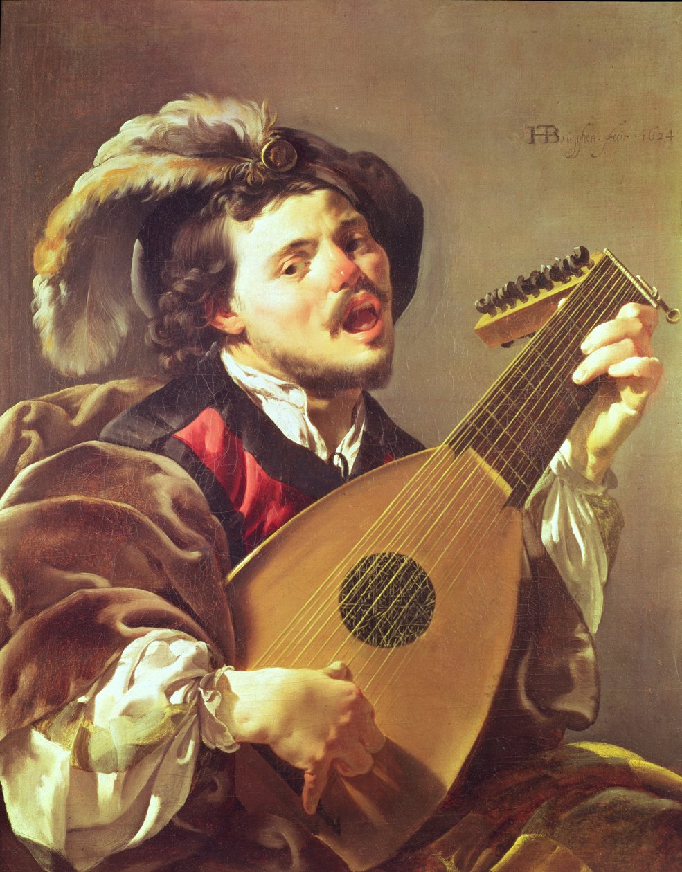 Lutspelaren, 1624 av Hendrick ter Brugghen