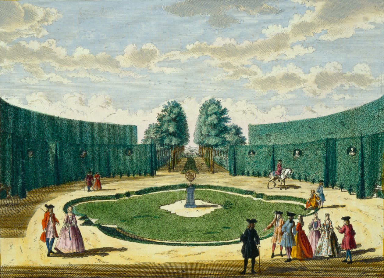 Plan för en trädgård, ca 1700 av Hendrick de and Brouerius Van Nidek, Mattheus Leth