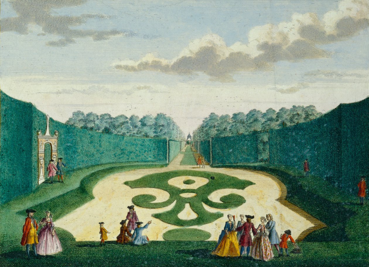 Design för en trädgård, c.1700 av Hendrick de and Brouerius Van Nidek, Mattheus Leth