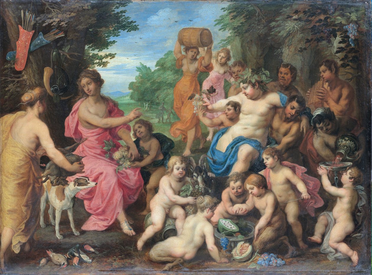 Bacchus och Diana av Hendrick van Balen