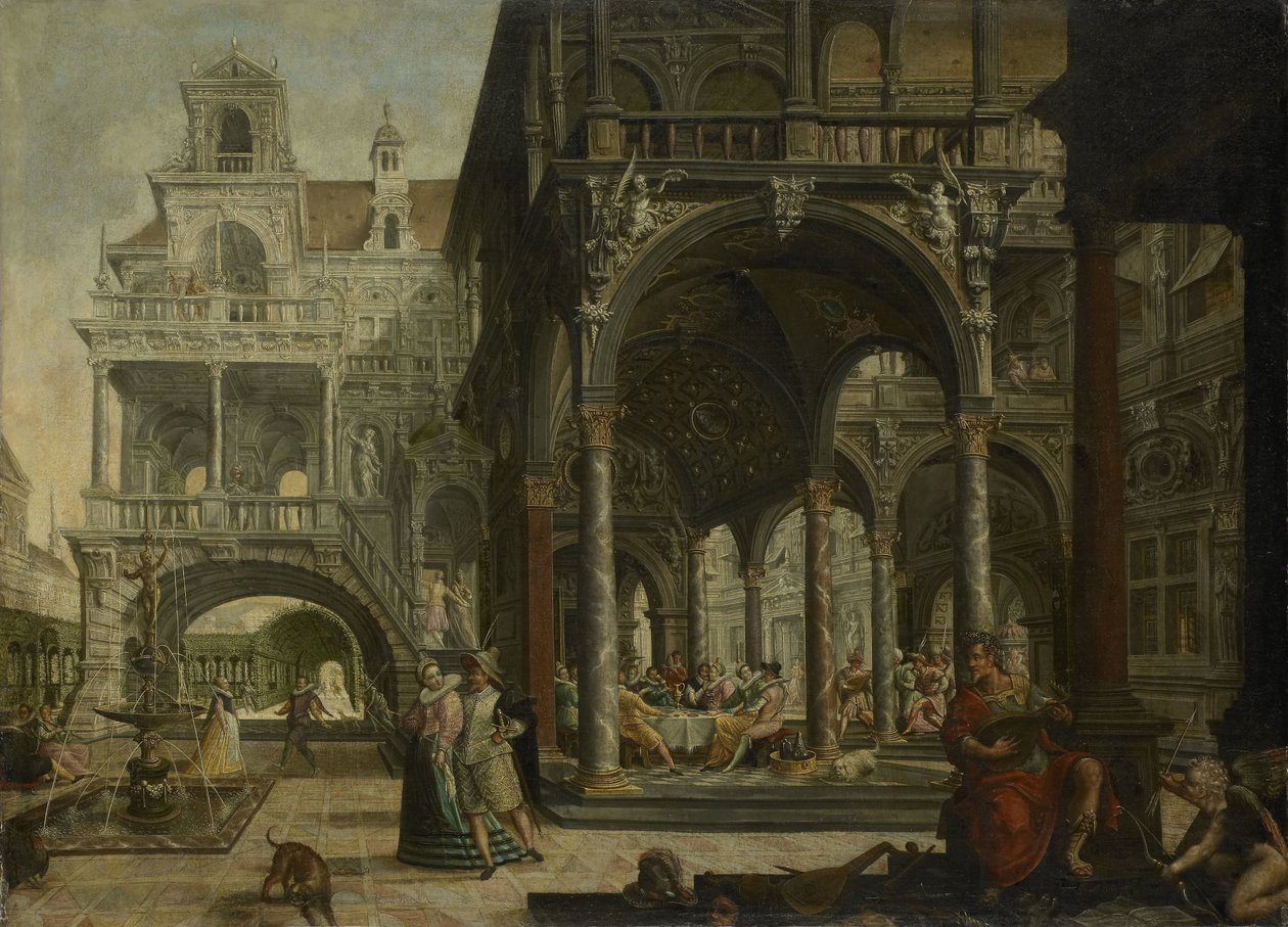 Imaginärt renässanspalats av Hendrick Aerts