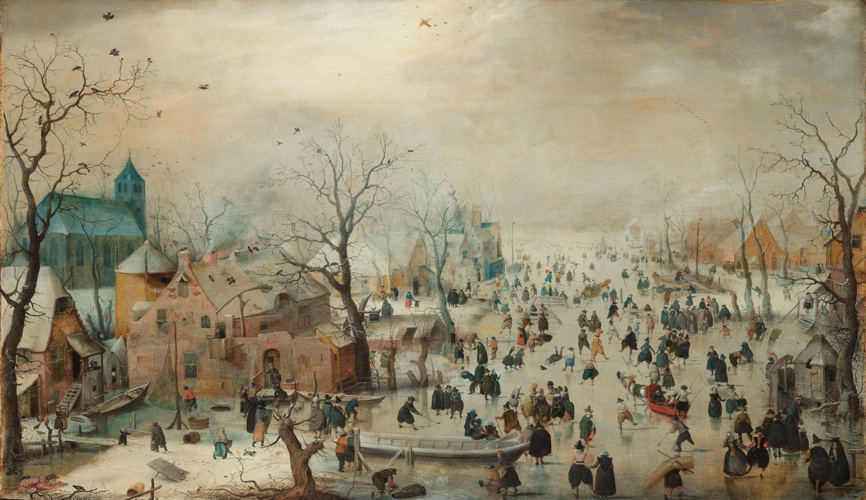 Vinterlandskap med skridskoåkare Vinterlandskap med skridskoåkare av Hendrick Avercamp