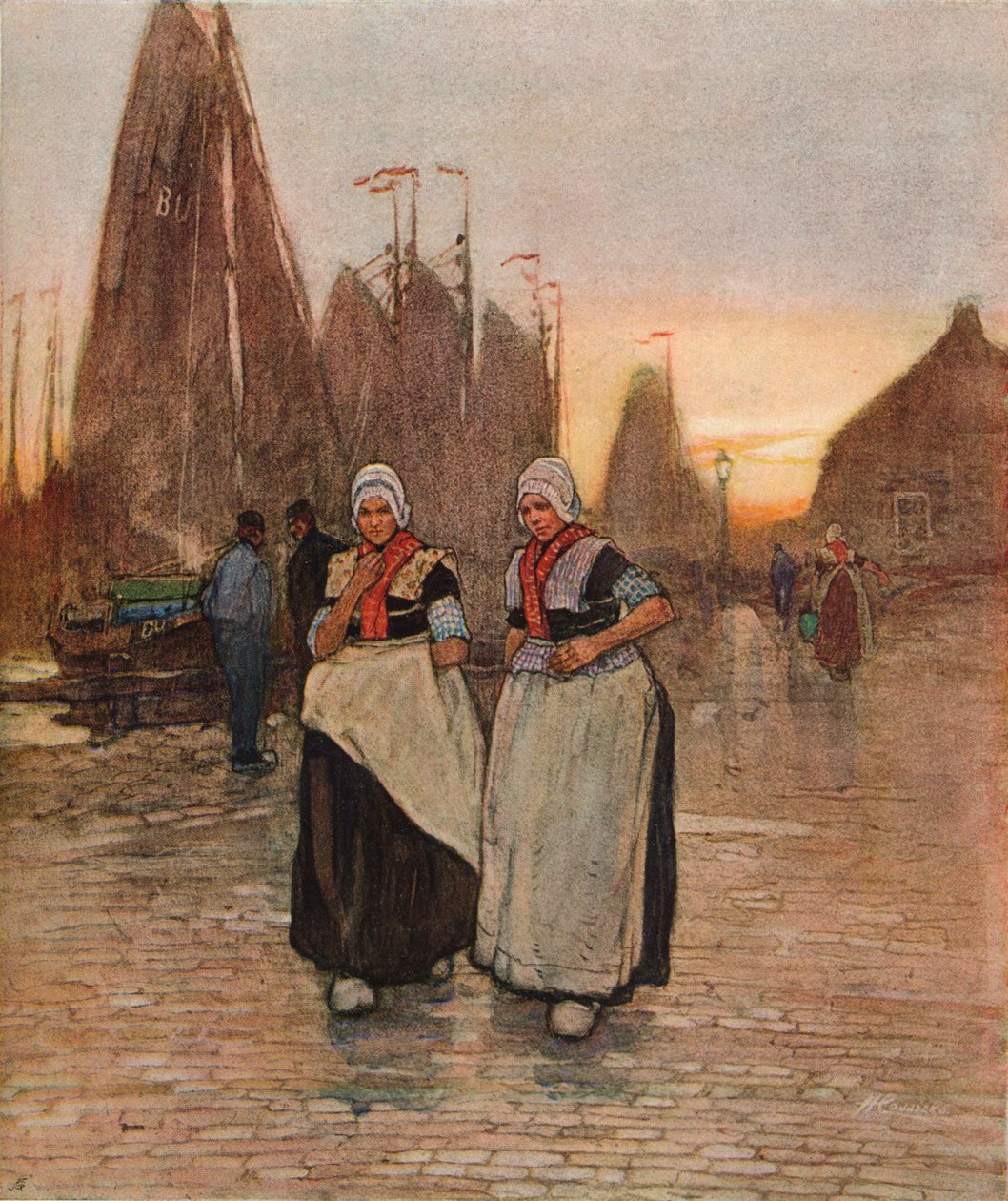 På kajen, c1902 av Hendrick Cassiers