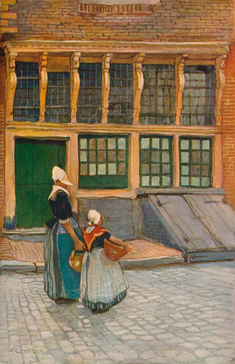 Återvänder från marknaden, c1902 av Hendrick Cassiers