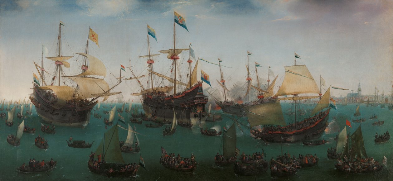 Återkomsten till Amsterdam av den andra expeditionen till Ostindien av Hendrick Cornelisz Vroom
