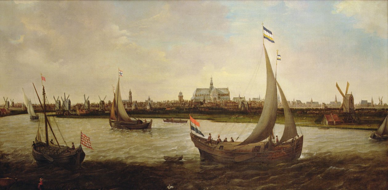 Utsikt över Haarlem från norr (olja på duk) av Hendrick Cornelisz. Vroom