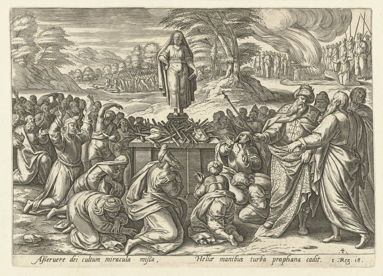 Elia tävlar med Baals profeter History of Elia (serietitel) av Hendrick Goltzius (rejected attribution)