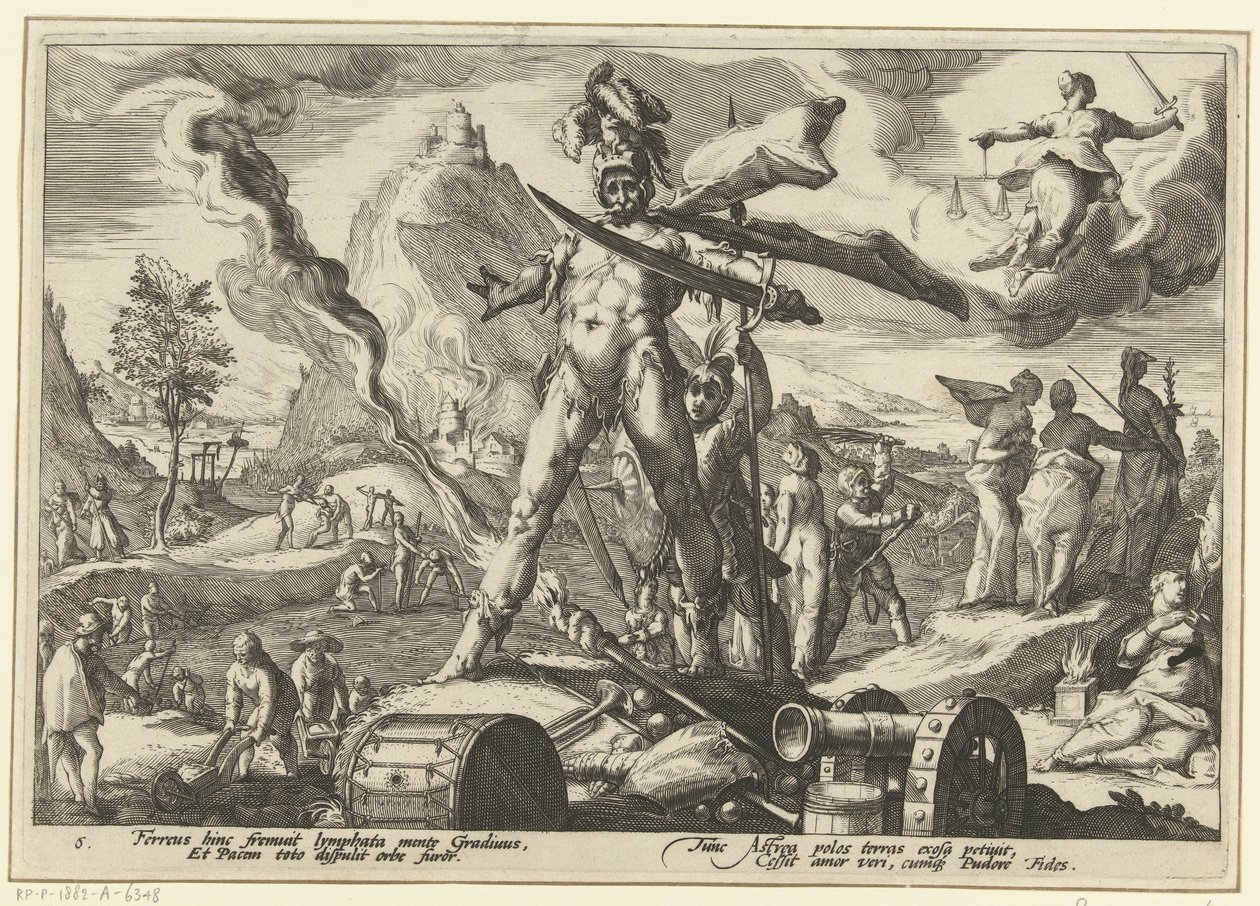 Järnåldern Ovidius metamorfoser (serietitel) av Hendrick Goltzius (workshop of)