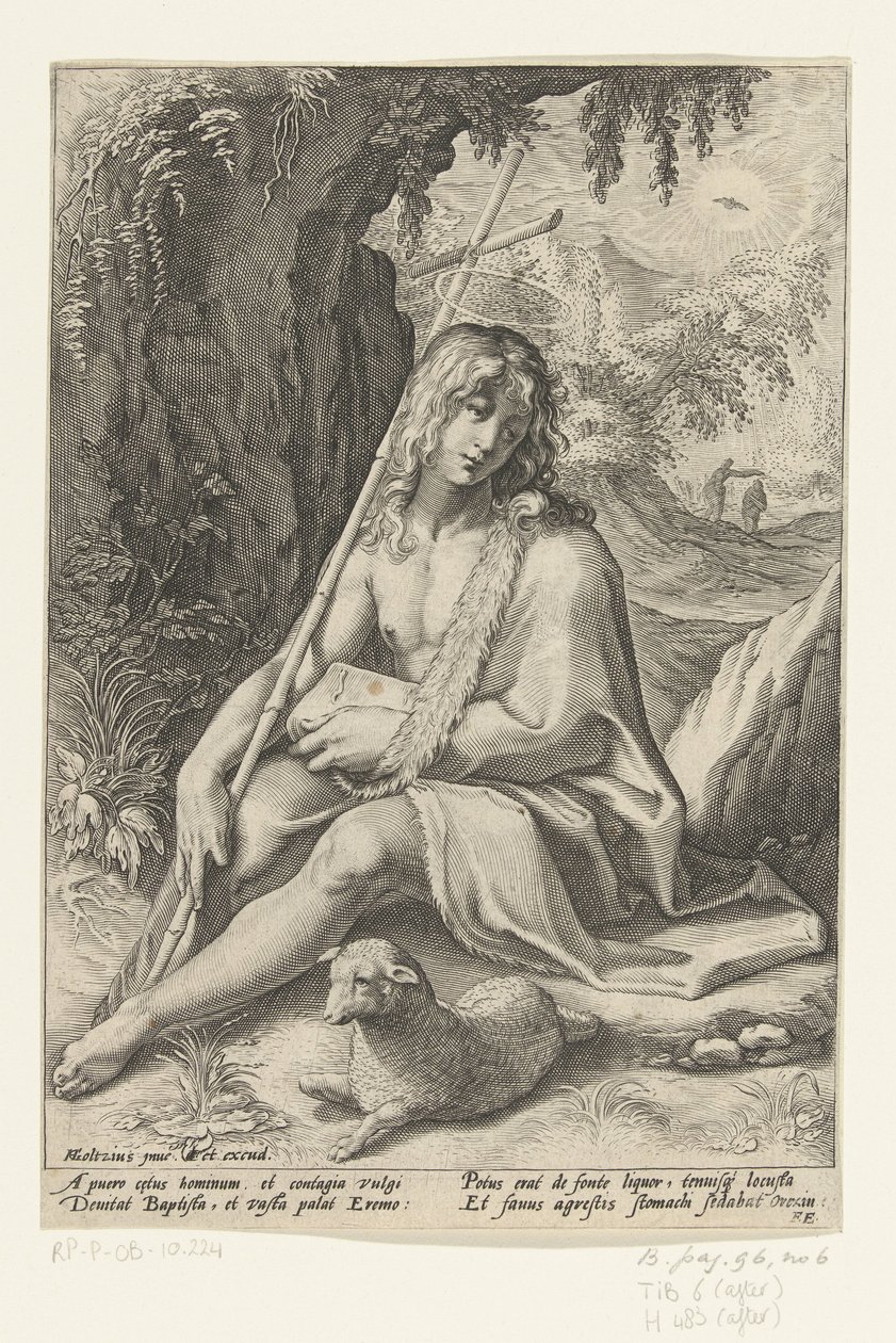 Johannes Döparen av Hendrick Goltzius (workshop of)