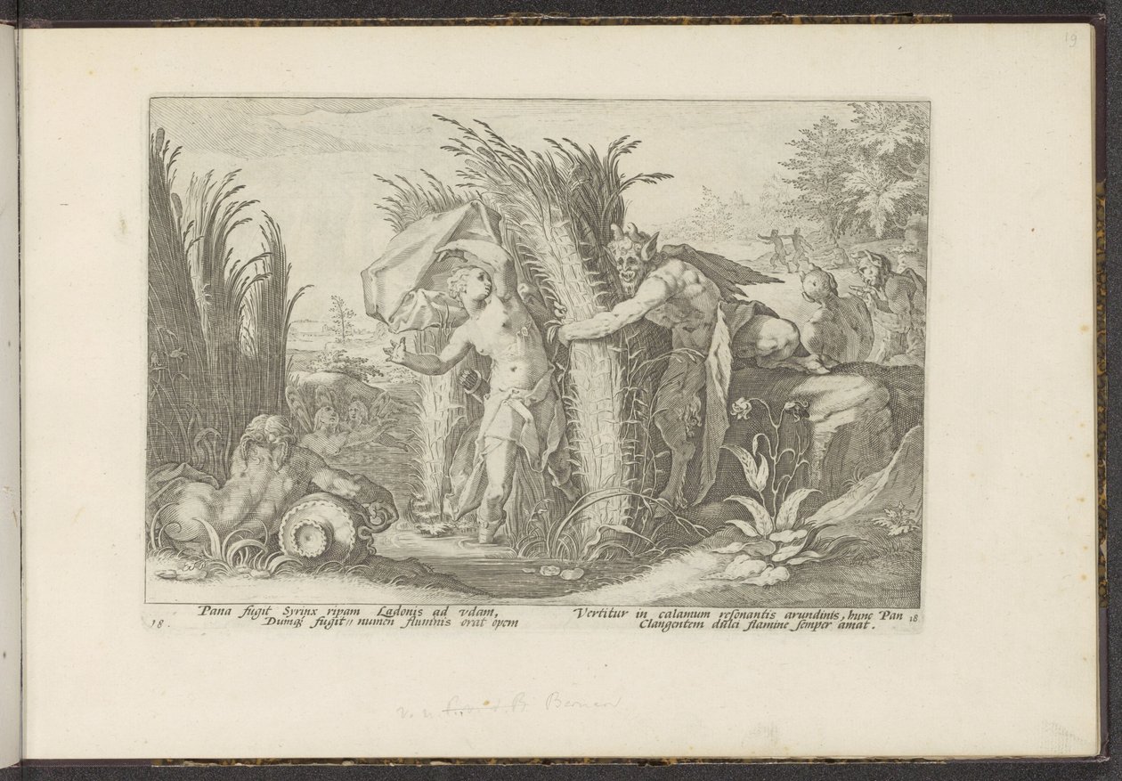 Bröd och Syrinx Ovidius metamorfoser (serietitel) The Herescheppingen van P. Ovidius Naso (serietitel) av Hendrick Goltzius (workshop of)