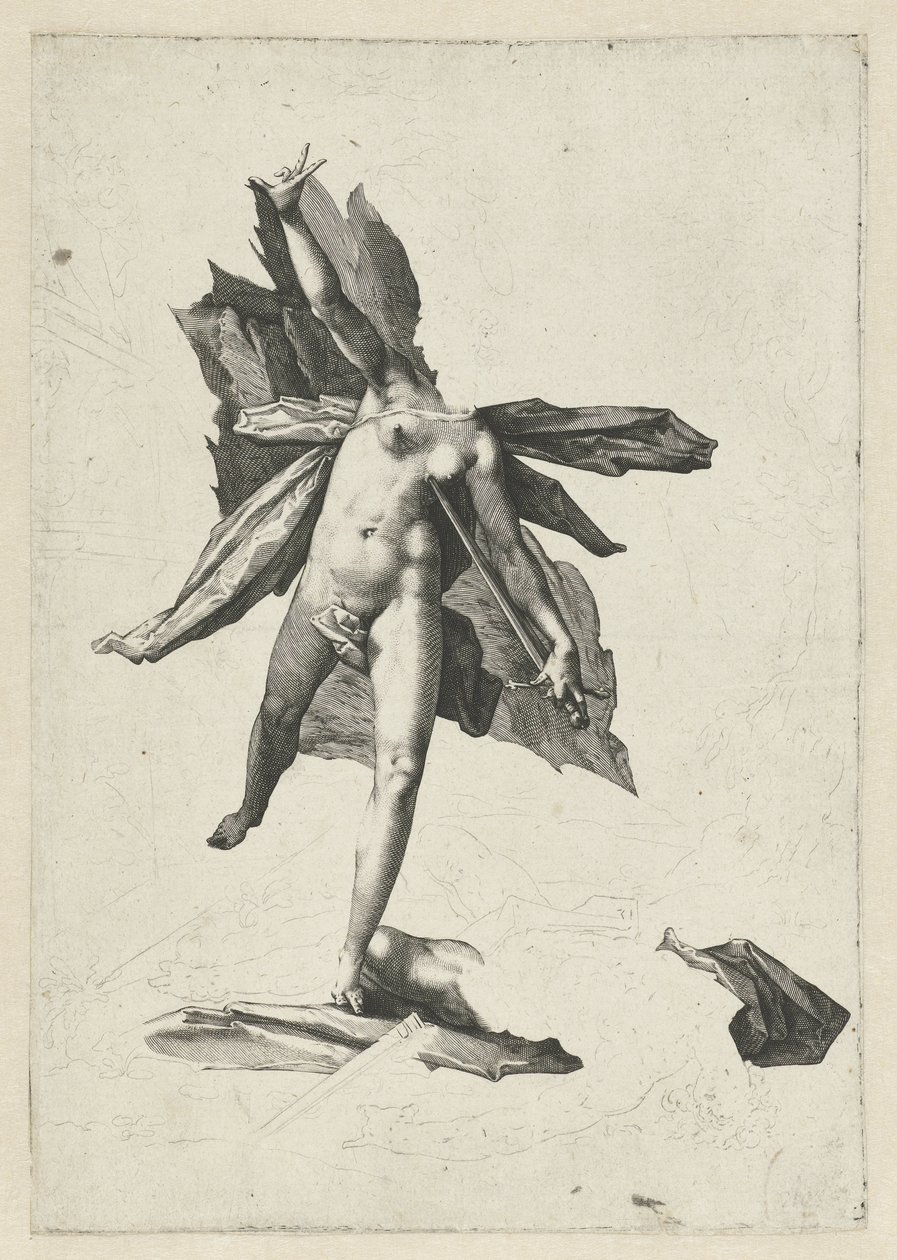 Pyramus och Thisbe av Hendrick Goltzius (workshop of)