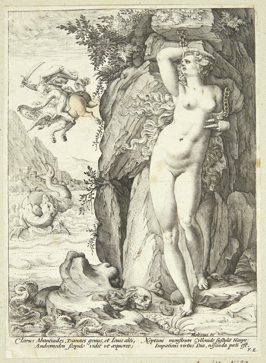 Andromeda befrias av Perseus av Hendrick Goltzius
