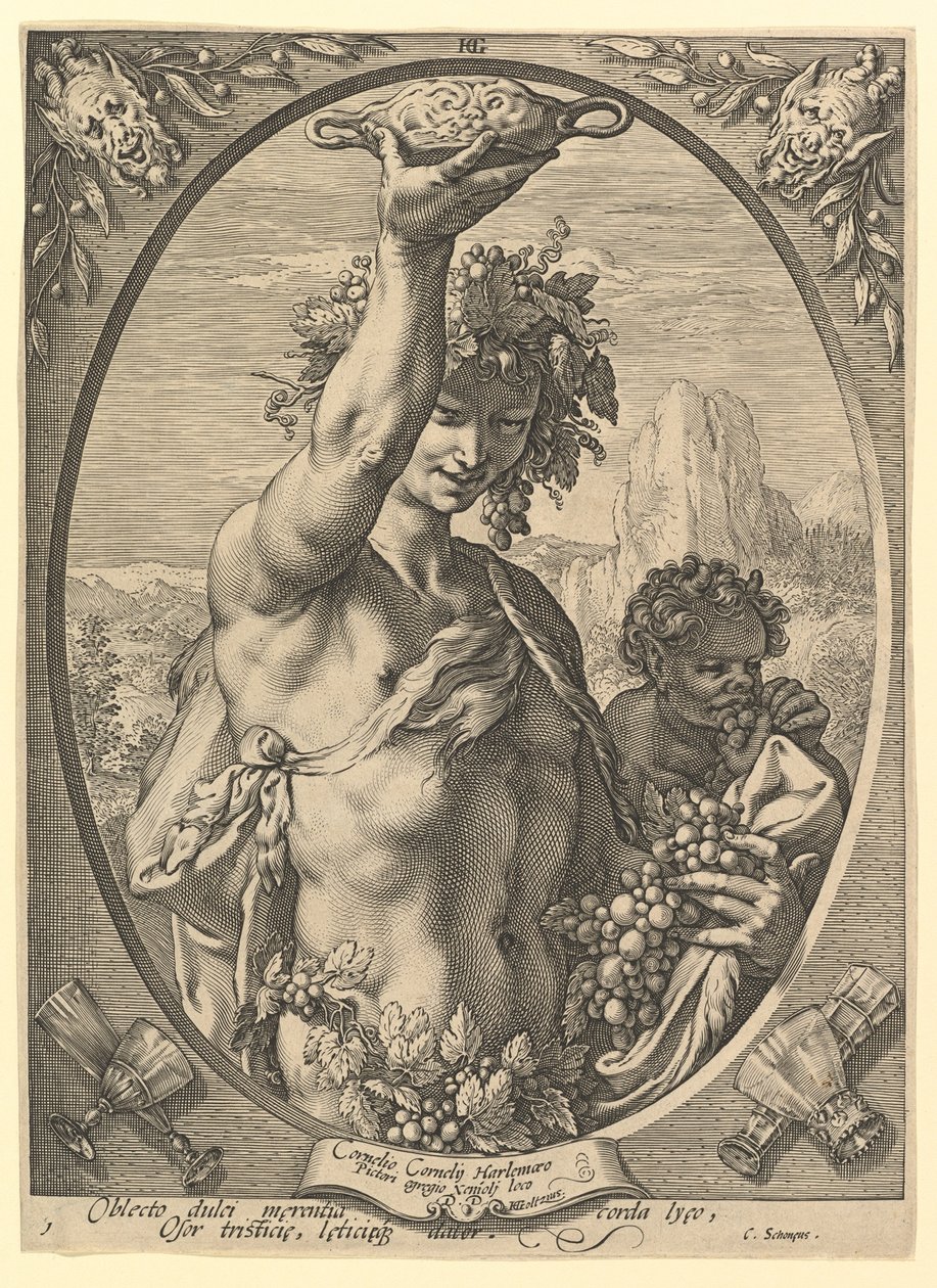 Bacchus av Hendrick Goltzius
