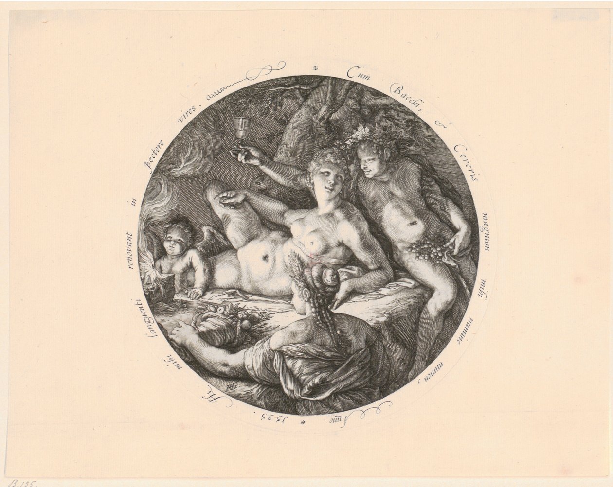 Bacchus, Ceres och Venus av Hendrick Goltzius