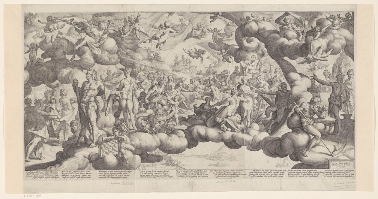 Bröllop av Amor och Psyke av Hendrick Goltzius
