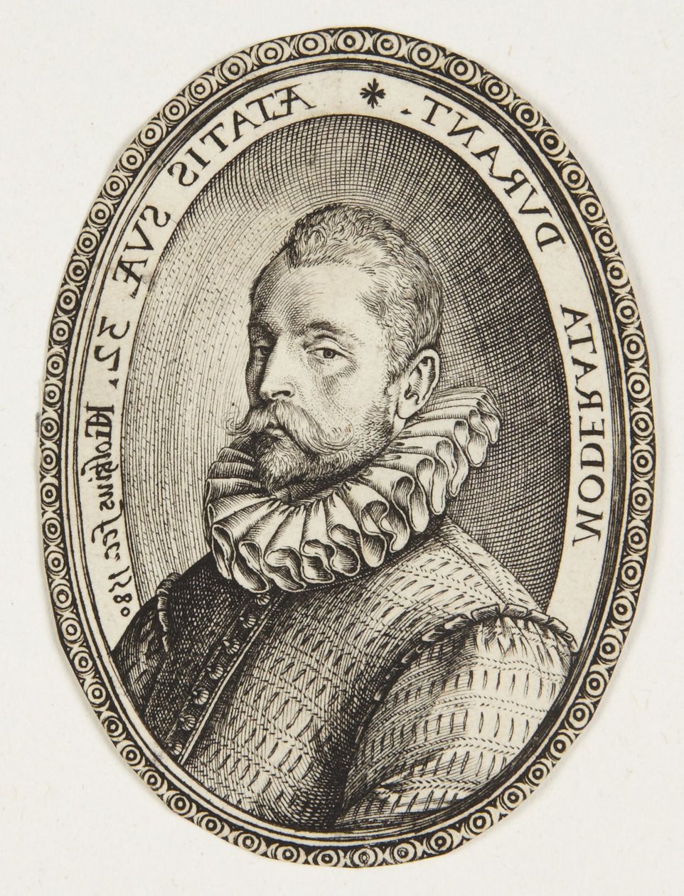 Byst av en man vänd åt vänster av Hendrick Goltzius
