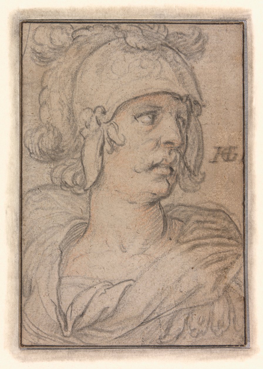 Byst av en krigare av Hendrick Goltzius