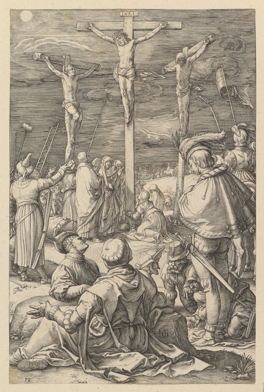 Kristus på korset, ur "Kristi lidande" av Hendrick Goltzius