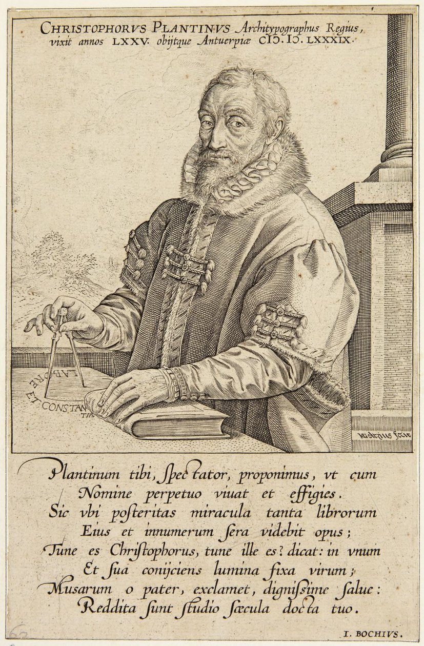 Christopher Plantin av Hendrick Goltzius