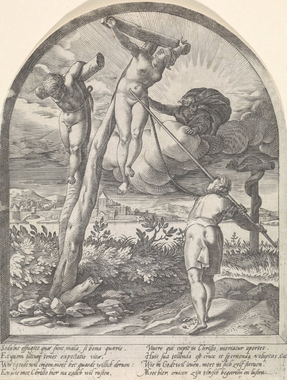 Människan måste döda sina begär The Spiritual Hunts (serietitel) av Hendrick Goltzius