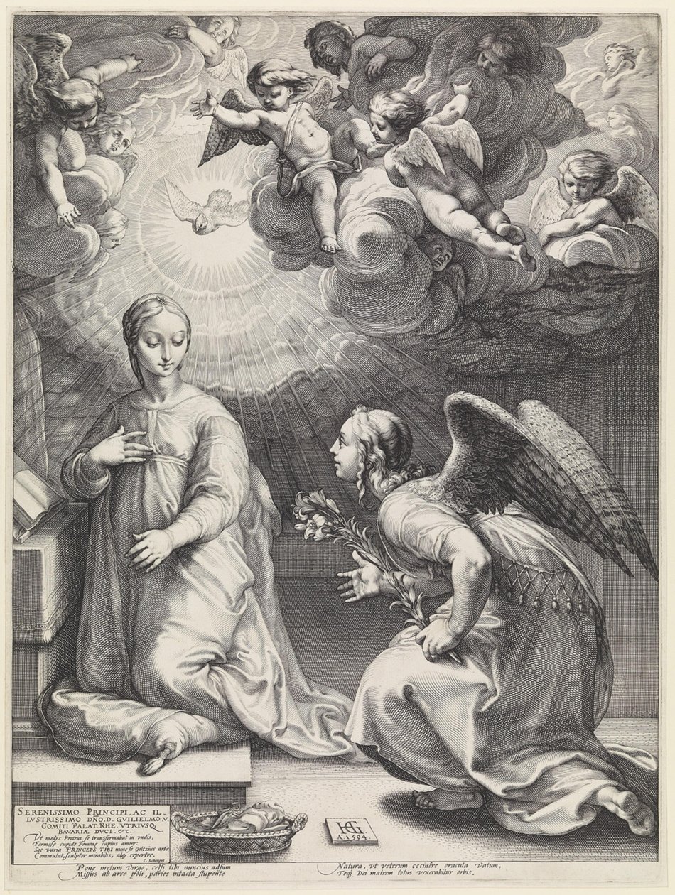 Bebådelsen av Hendrick Goltzius