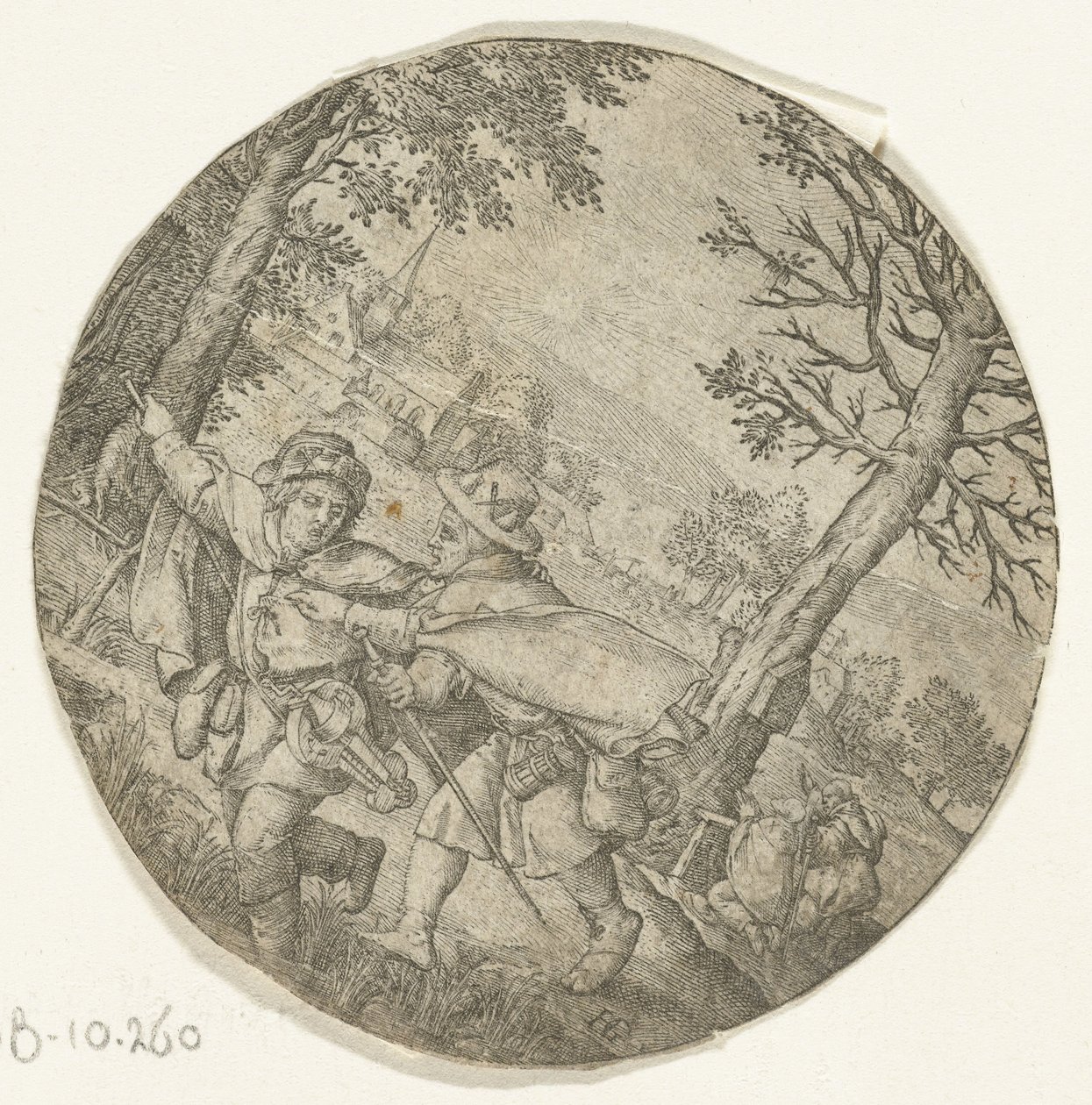 Den blinda leder den blinda av Hendrick Goltzius