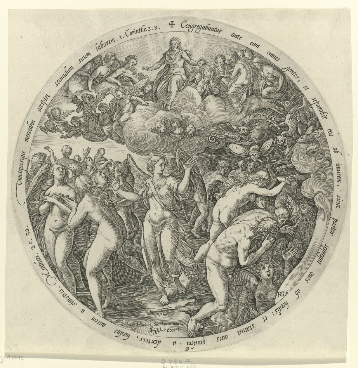 De välsignade är separerade från de förbannade The Last Judgment (serietitel) av Hendrick Goltzius