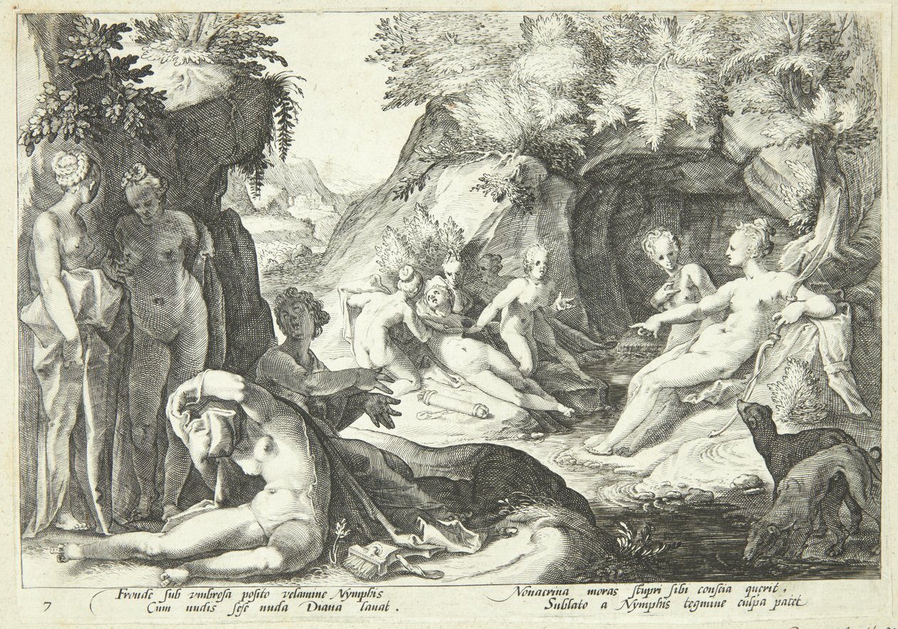 Diana upptäcker Kallistos graviditet av Hendrick Goltzius
