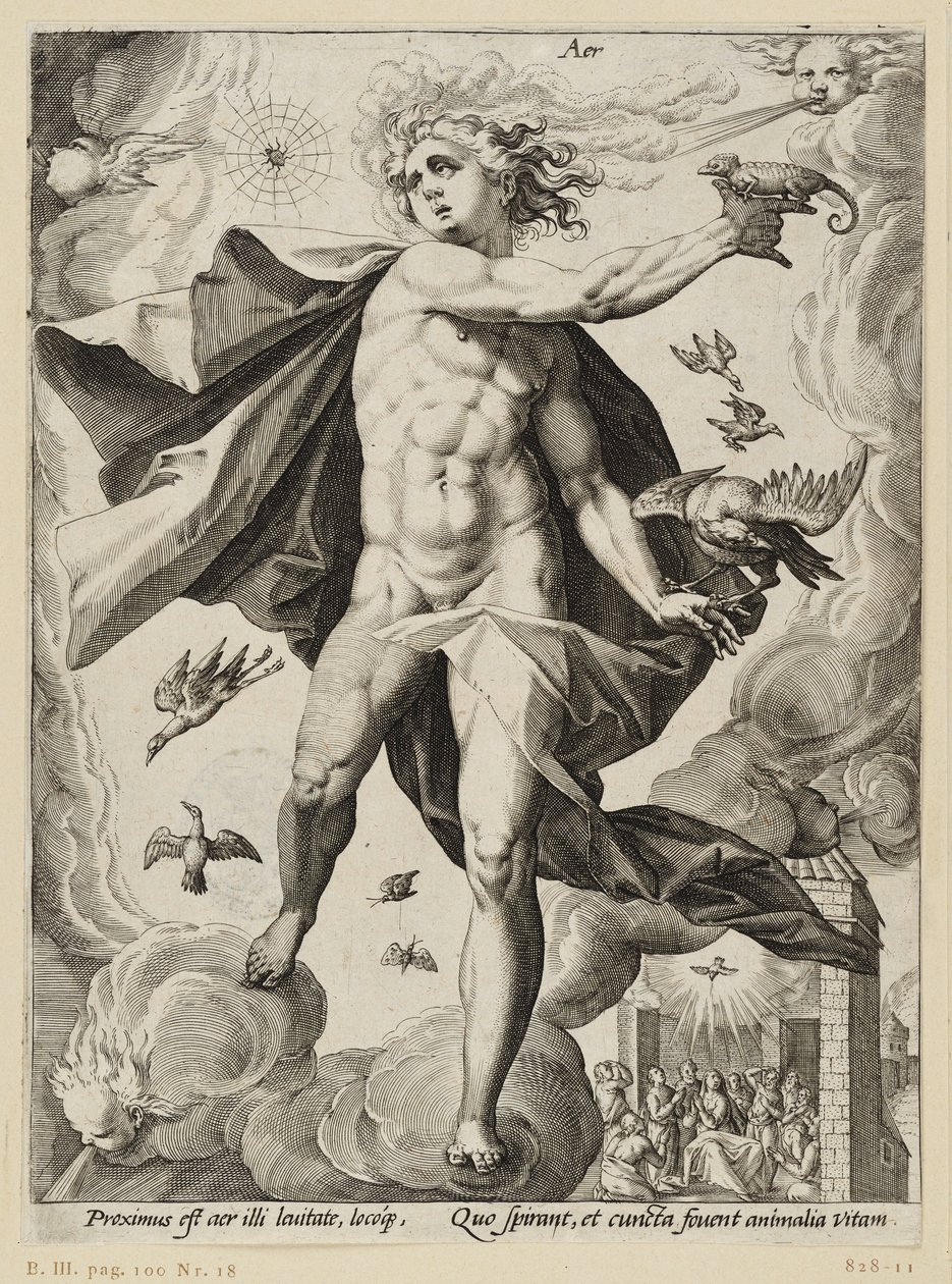 De fyra elementen: Luft av Hendrick Goltzius