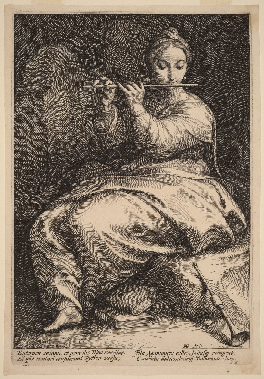 Euterpe av Hendrick Goltzius