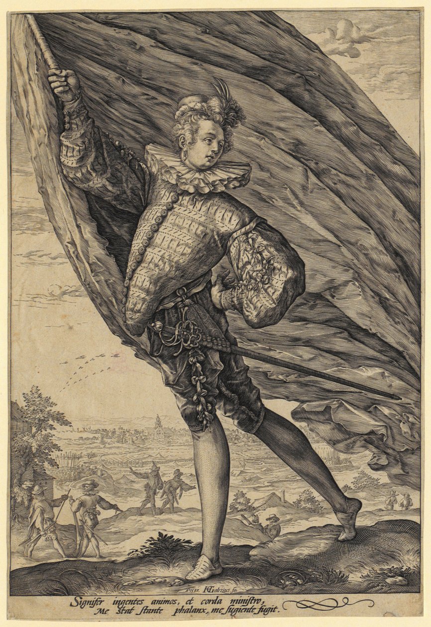 Fanförare av Hendrick Goltzius