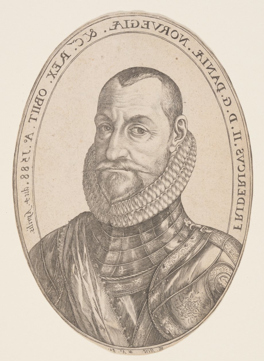 Fredrik II, kung av Danmark och Norge av Hendrick Goltzius