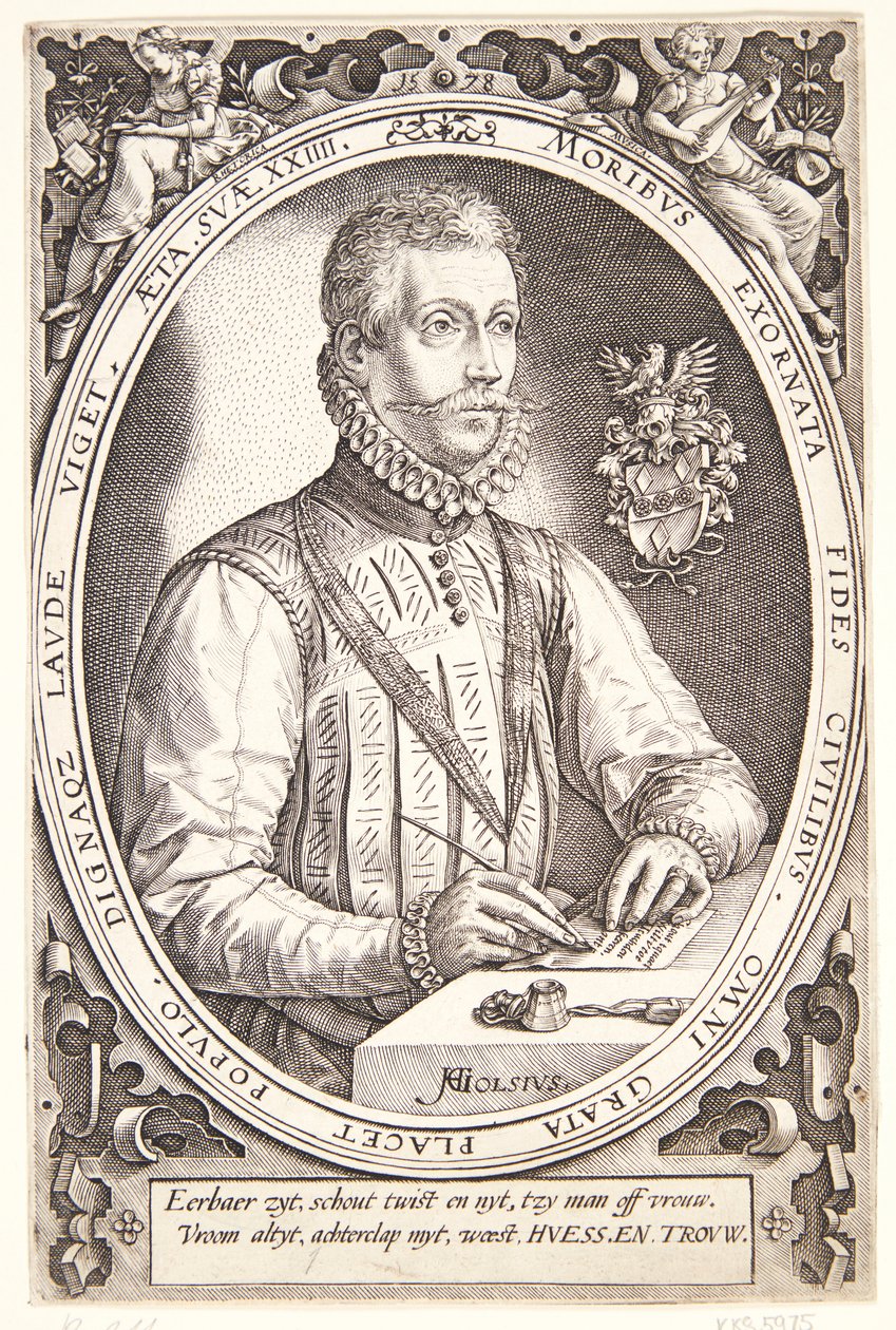 Gerrit Dircksz eller Claes Steffensz. van Heussen av Hendrick Goltzius