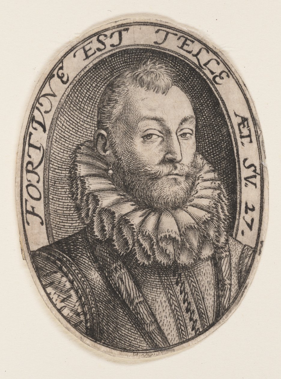 Gerrit Dircksz. eller Claes Stefensz. van Heussen av Hendrick Goltzius