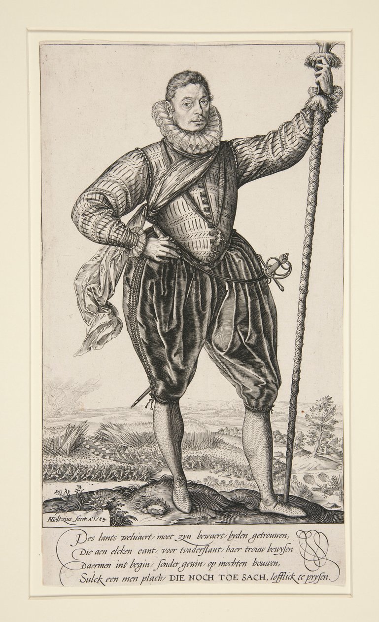 Gerrit de Jong (eller Gäddbärare Stående) av Hendrick Goltzius