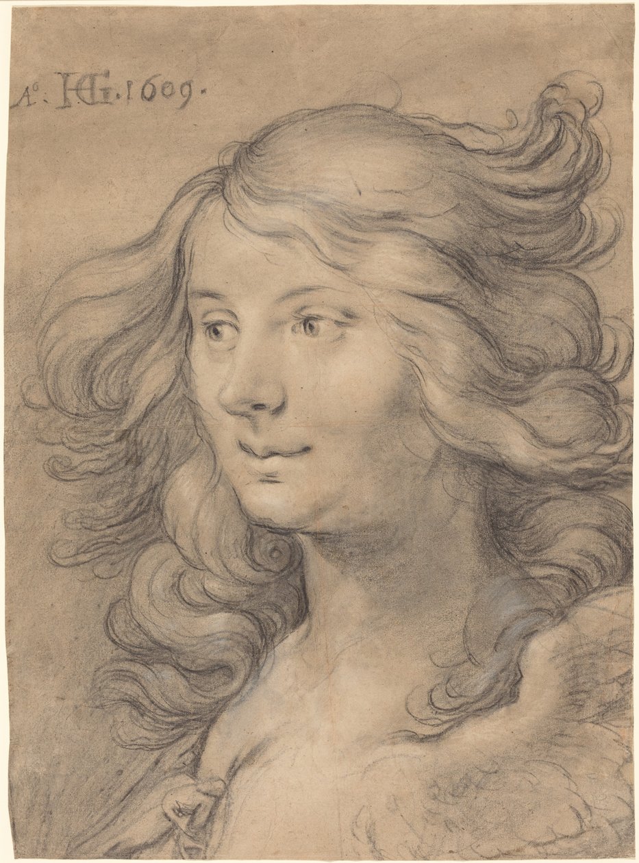 En sirens huvud av Hendrick Goltzius
