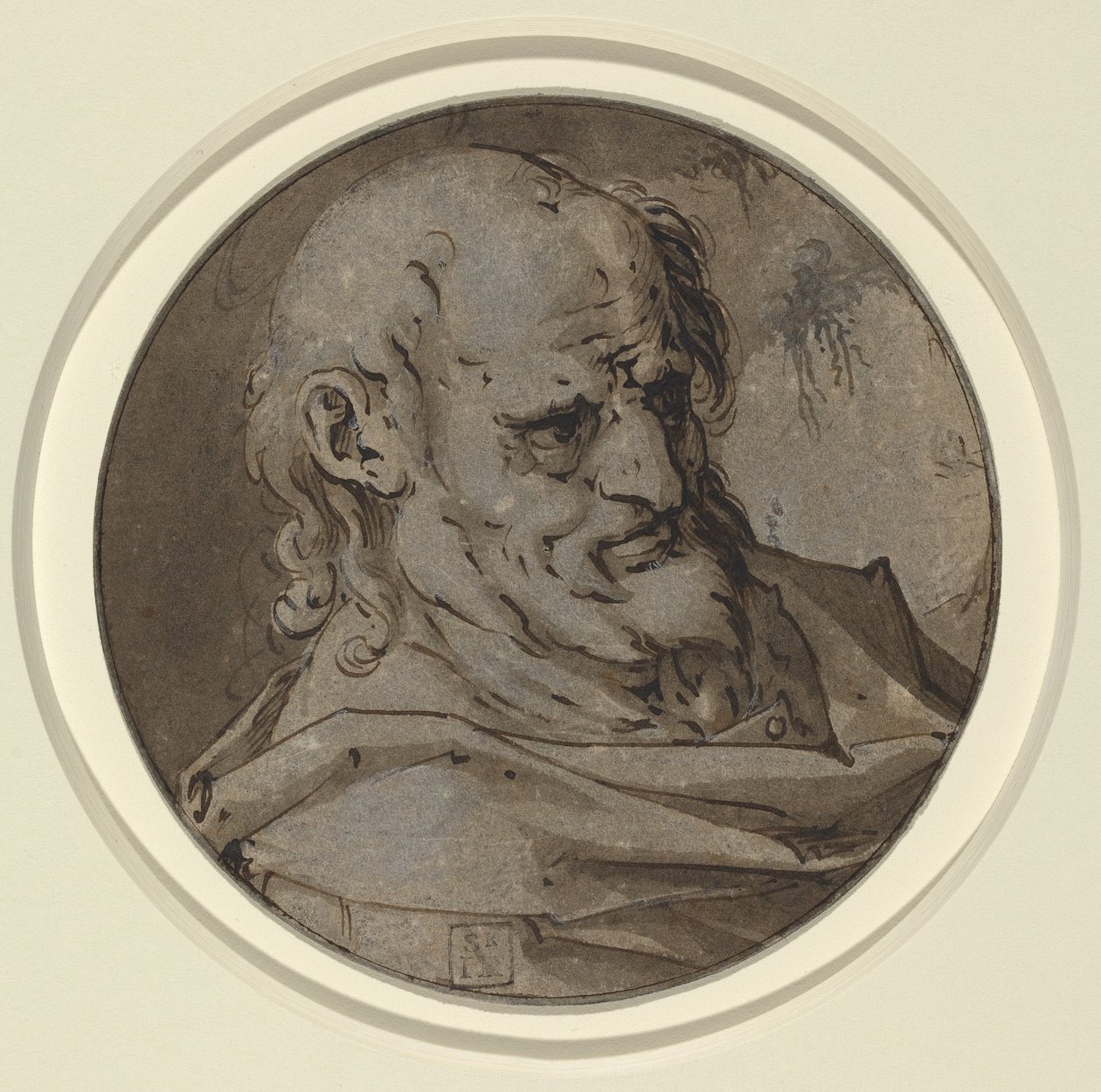 En apostels huvud av Hendrick Goltzius