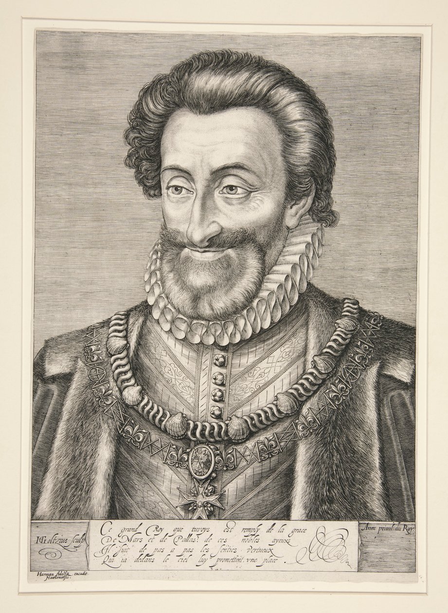 Henrik IV, kung av Frankrike och av Navarra av Hendrick Goltzius