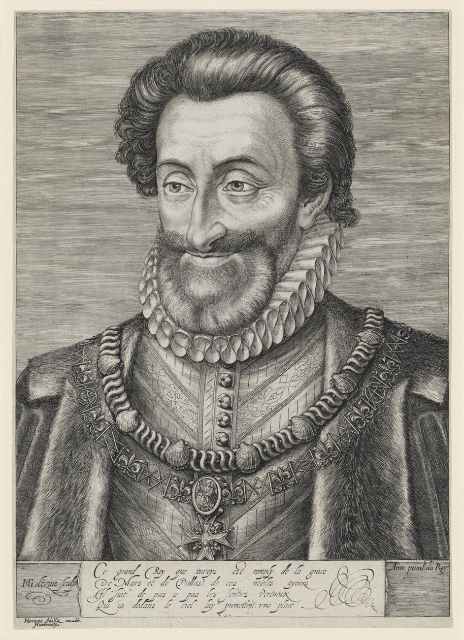Henrik IV, kung av Frankrike och Navarra av Hendrick Goltzius