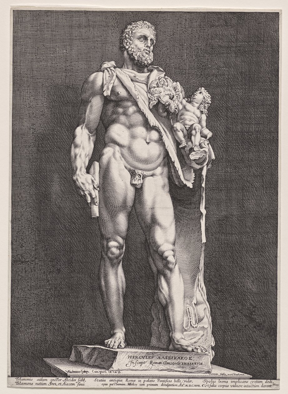 Herkules och Telephos av Hendrick Goltzius