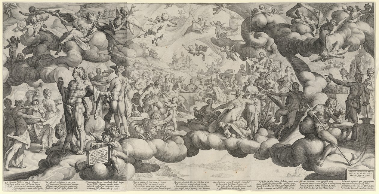 Amors och Psykes bröllop av Hendrick Goltzius