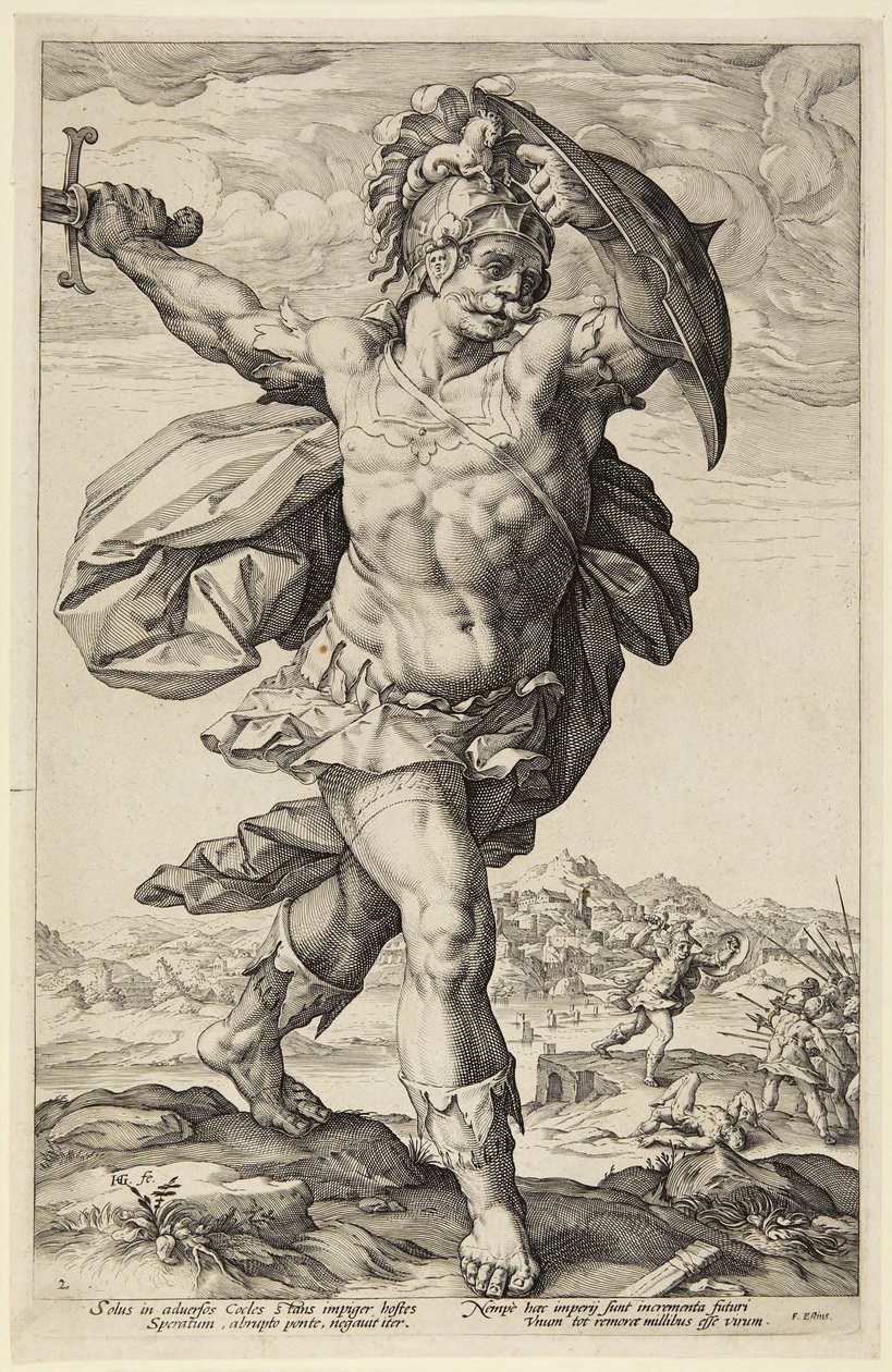 Horatius Cocles av Hendrick Goltzius