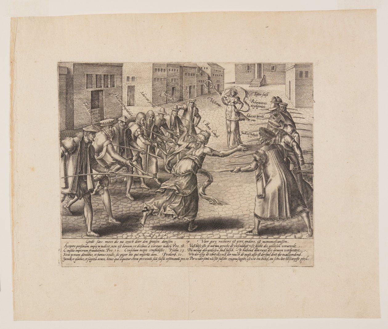 Imperiled Litigation, från Litis Abusus (The Abuses of the Law) av Hendrick Goltzius